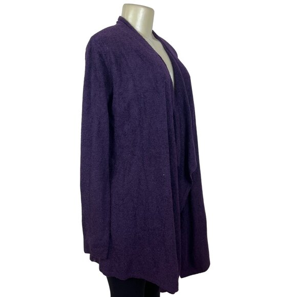 Barefoot Dreams Womens Open Front Cardigan Bamboo Chic Lite Purple Sz S/M - New - Picture 2 of 8